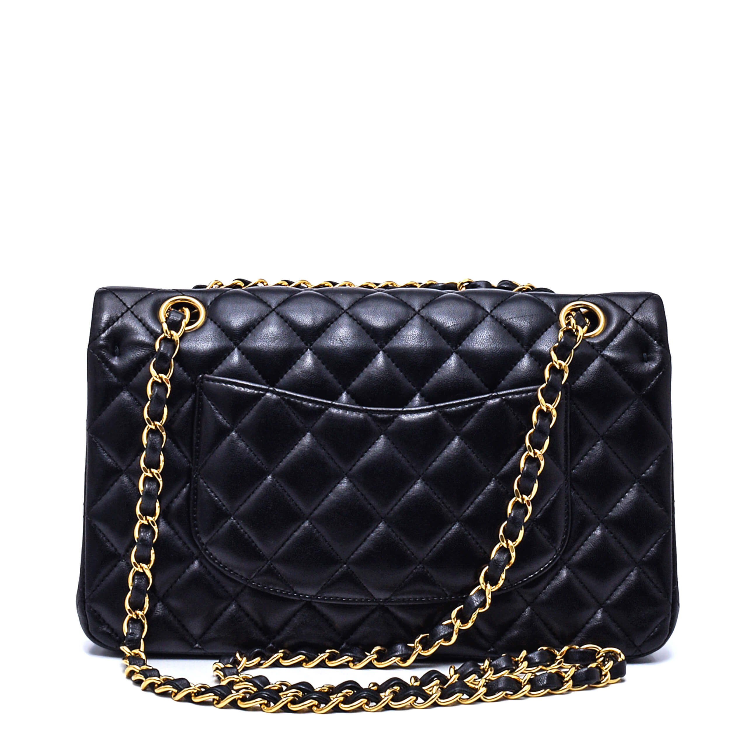 Chanel - Quilted Lambskin Leather Medium Double Flap 11.12 Bag 